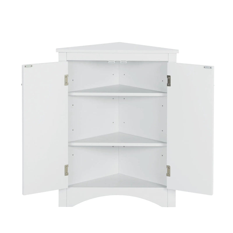 Triangle Bathroom Storage Cabinet With Adjustable Shelves, Freestanding Floor Cabinet For Home Kitchen by HouseOfZazla