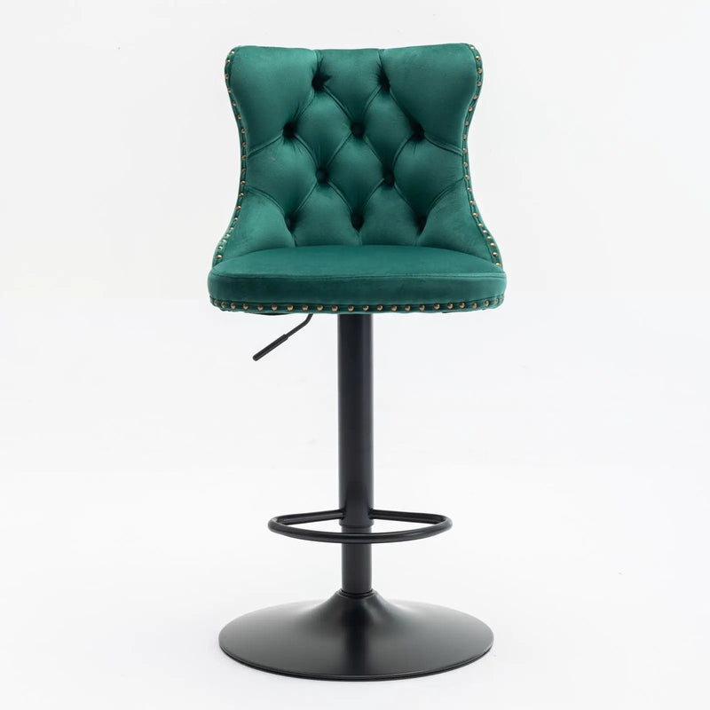 Swivel Barstools Adjusatble Seat Height, Modern Upholstered Bar Stools With Backs Comfortable Tufted For Home Pub And Kitchen Island (Set of 2) by HouseOfZazla