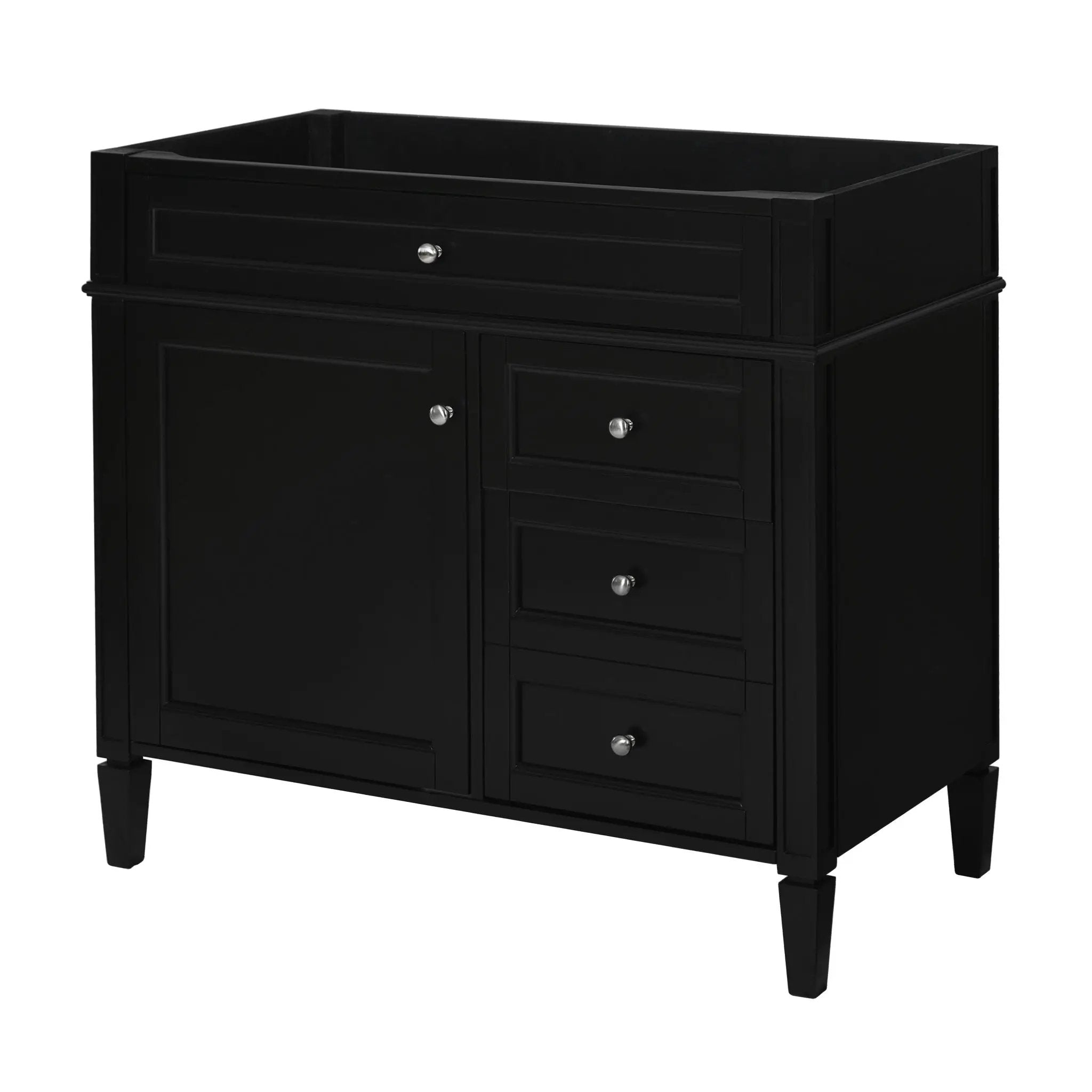 Bathroom Vanity With 2 Drawers And Tip-Out Drawer, Storage Cabinet by Unique Piece Furniture