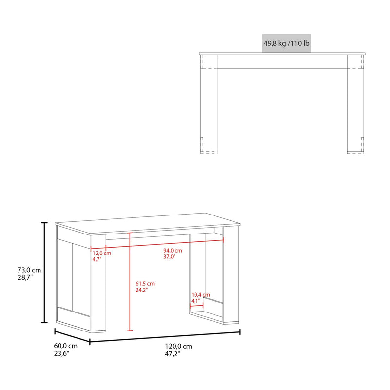 Aurora Writing Computer Desk with Ample Work Surface, Wengue by HouseOfZazla