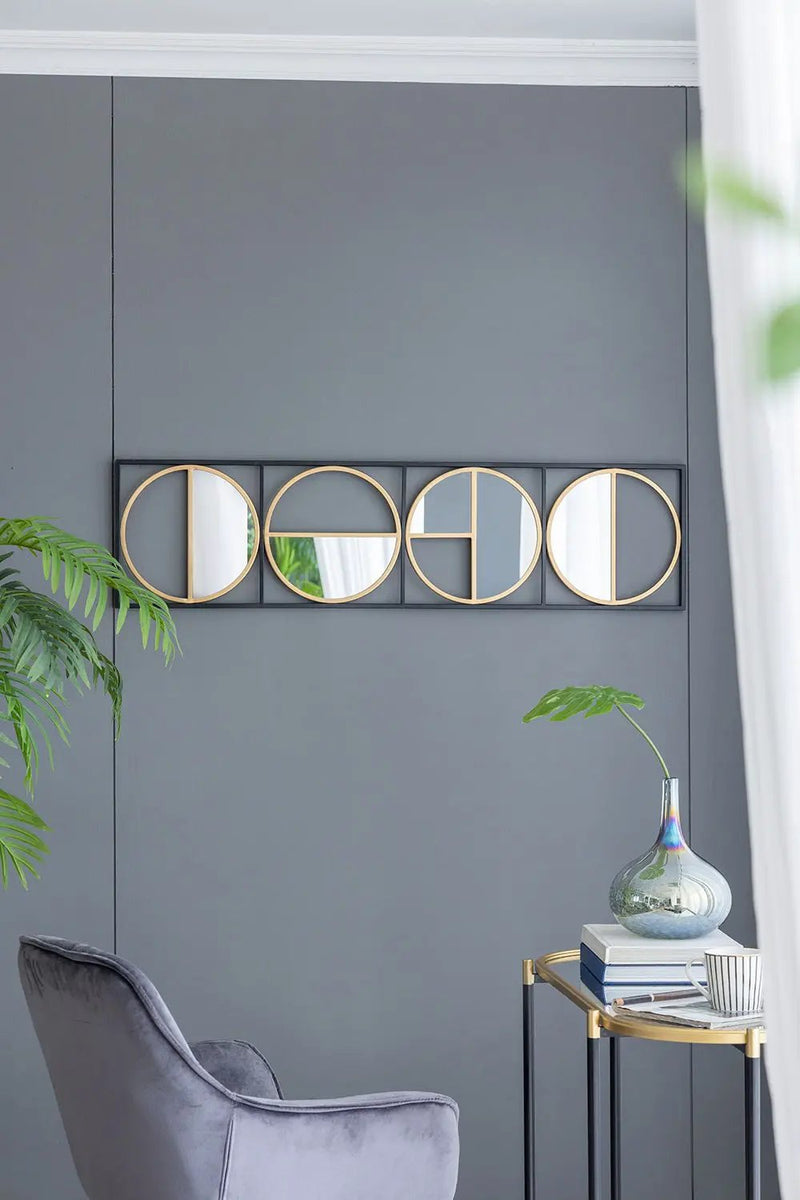 Eclectic Styling Metal Beaded Wall Mirror With Contemporary Design For Bedroom, Liveroom & Entryway by Unique Piece Furniture