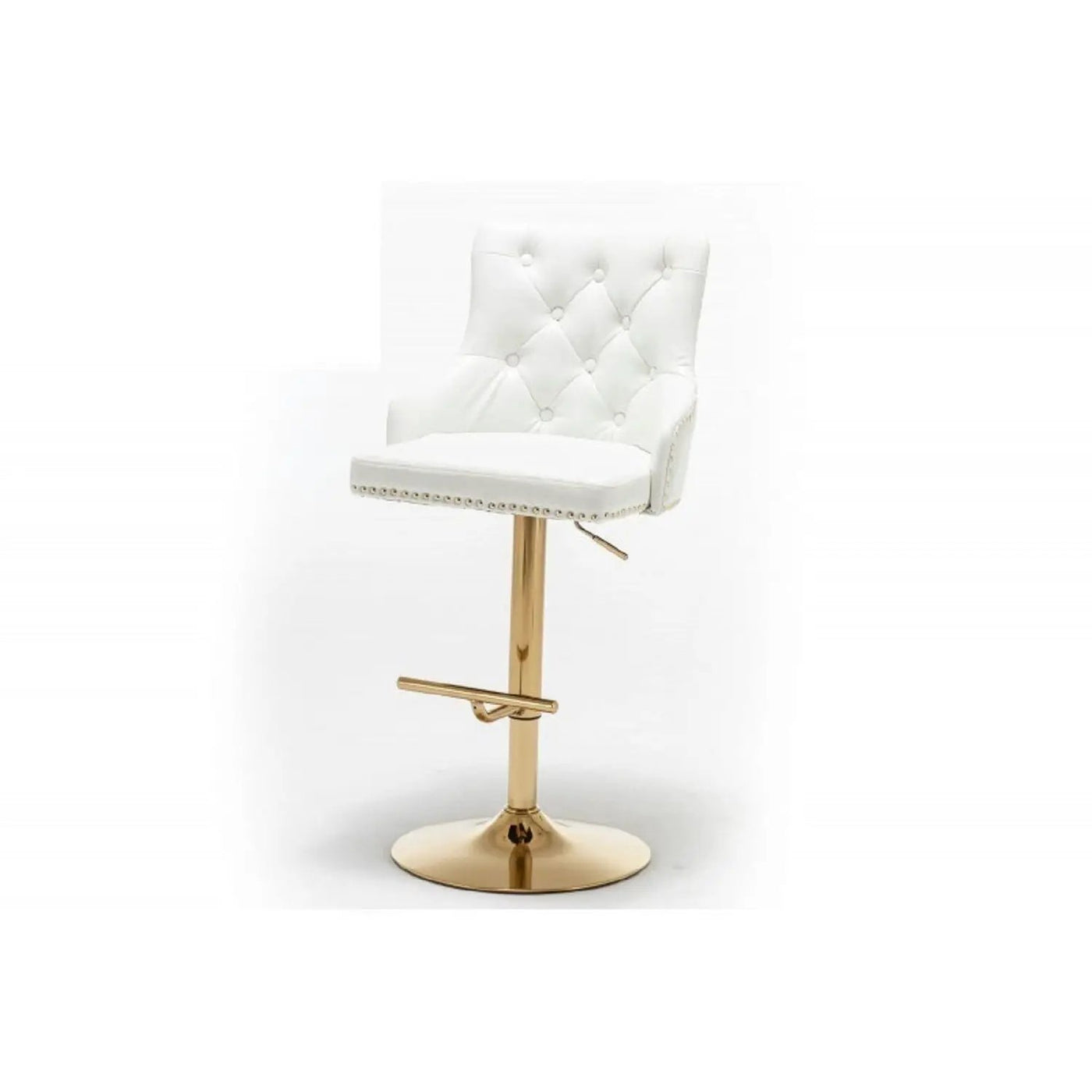 Adjustable Swivel Bar Stool With Nailhead Trim (Set of 2) by Unique Piece Furniture