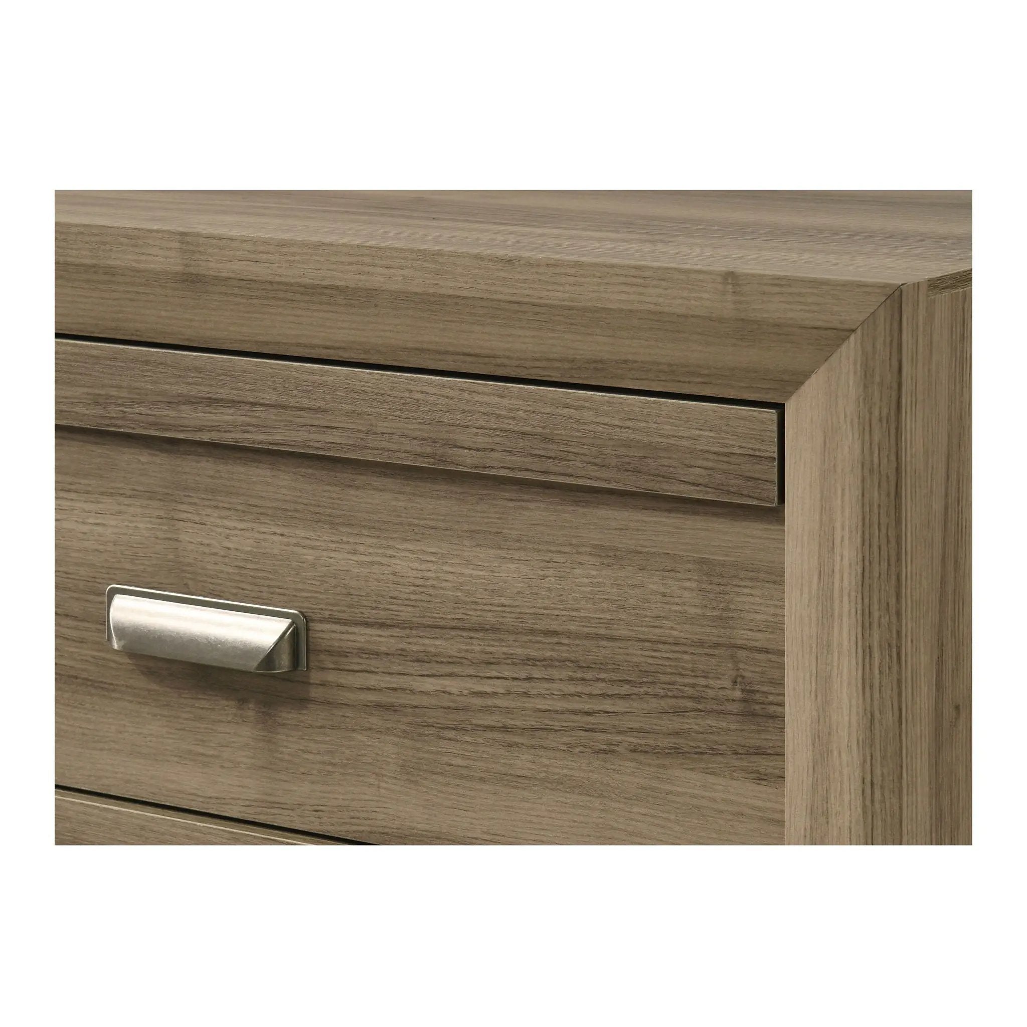5 Drawer Storage Chest With Pulls - Light Brown by HouseOfZazla