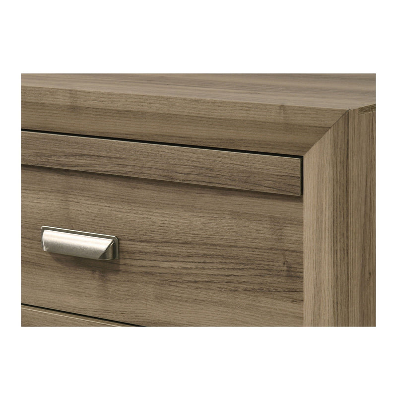 5 Drawer Storage Chest With Pulls - Light Brown by Unique Piece Furniture