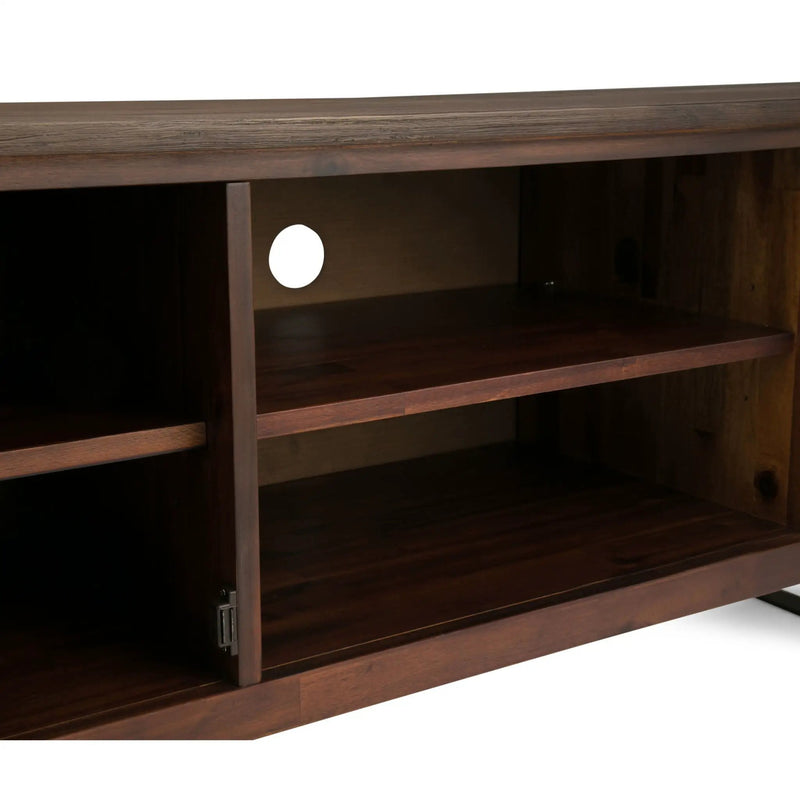 Lowry - TV Media Stand - Distressed Charcoal Brown by HouseOfZazla