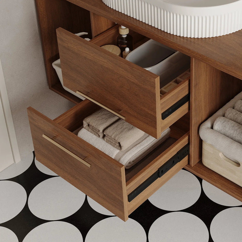 Wall-Mounted Bathroom Vanity with Ceramic Sink by HouseOfZazla
