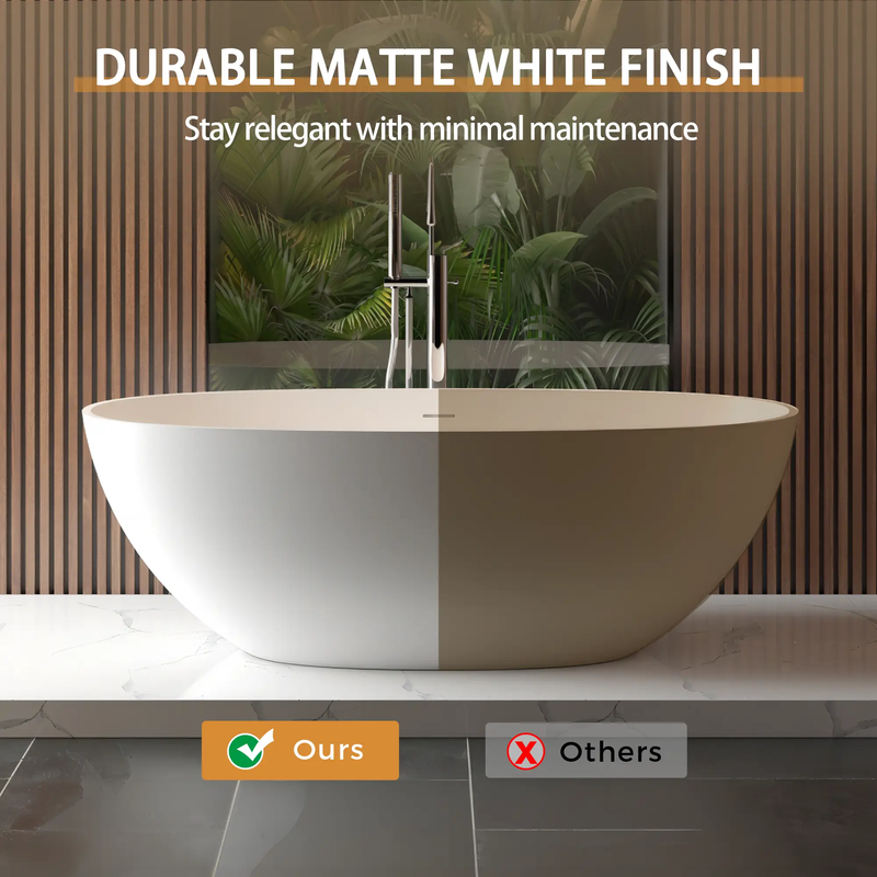 65" Freestanding Solid Surface Bathtub by HouseOfZazla
