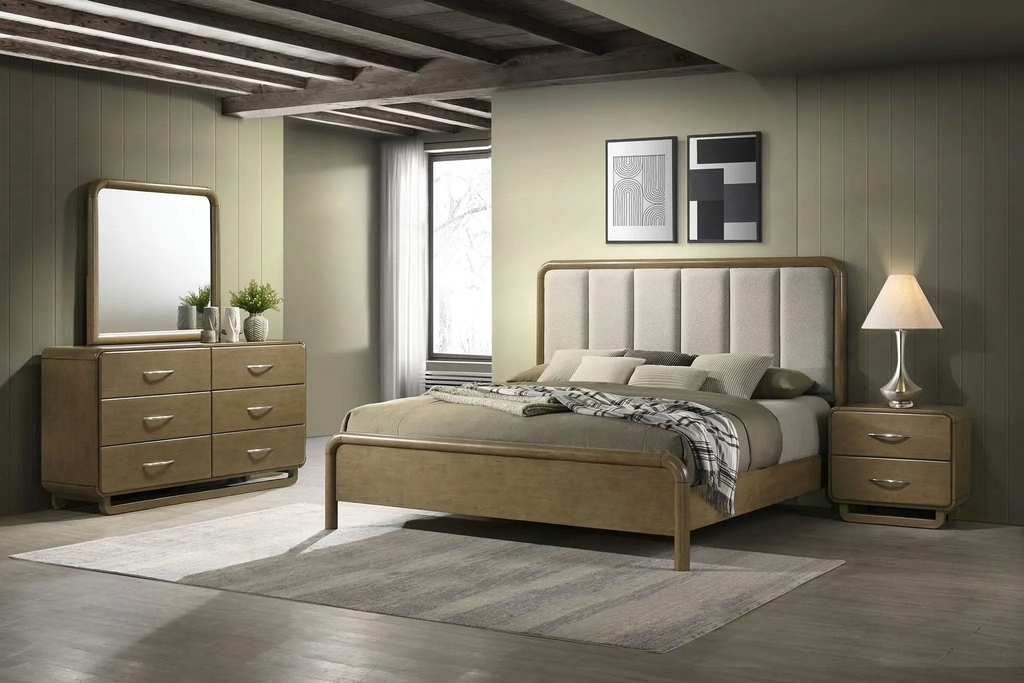 Amsbury 4-piece California King Bedroom Set Nutmeg by Unique Piece Furniture