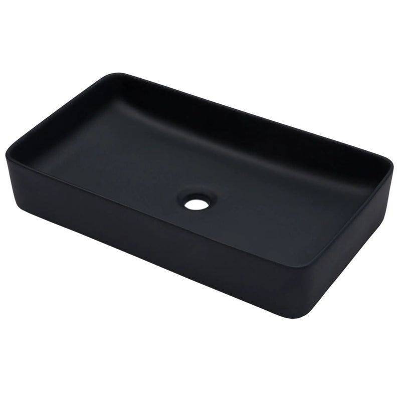 Modern Ceramic Rectangular Bathroom Vessel Sink With European Design by HouseOfZazla