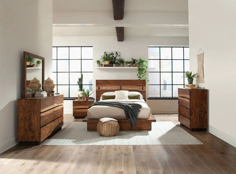 Winslow 5-piece California King Bedroom Set Smokey Walnut by Unique Piece Furniture