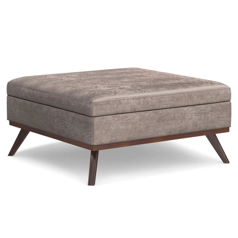 Owen - Multifunctional Square Coffee Table Storage Ottoman by Unique Piece Furniture