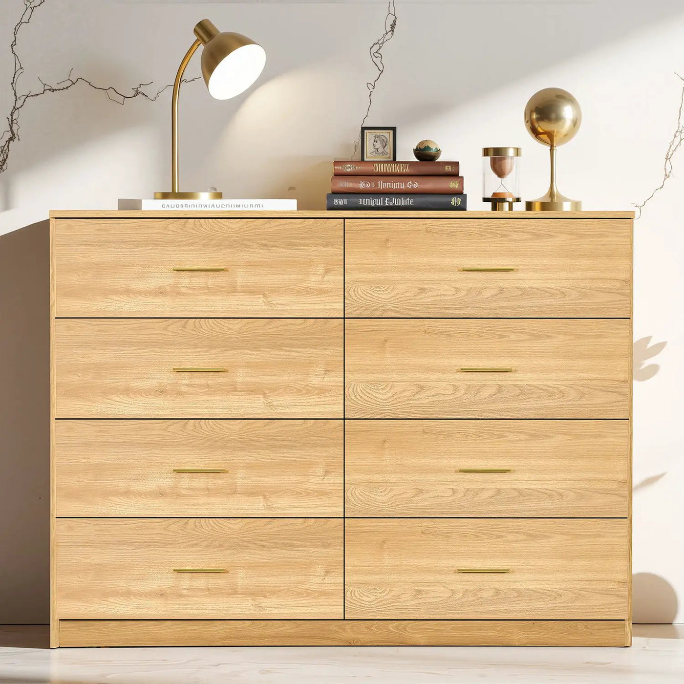 Modern Drawer Dresser For Bedroom, Ample Storage Wide Chest Of Drawers by HouseOfZazla