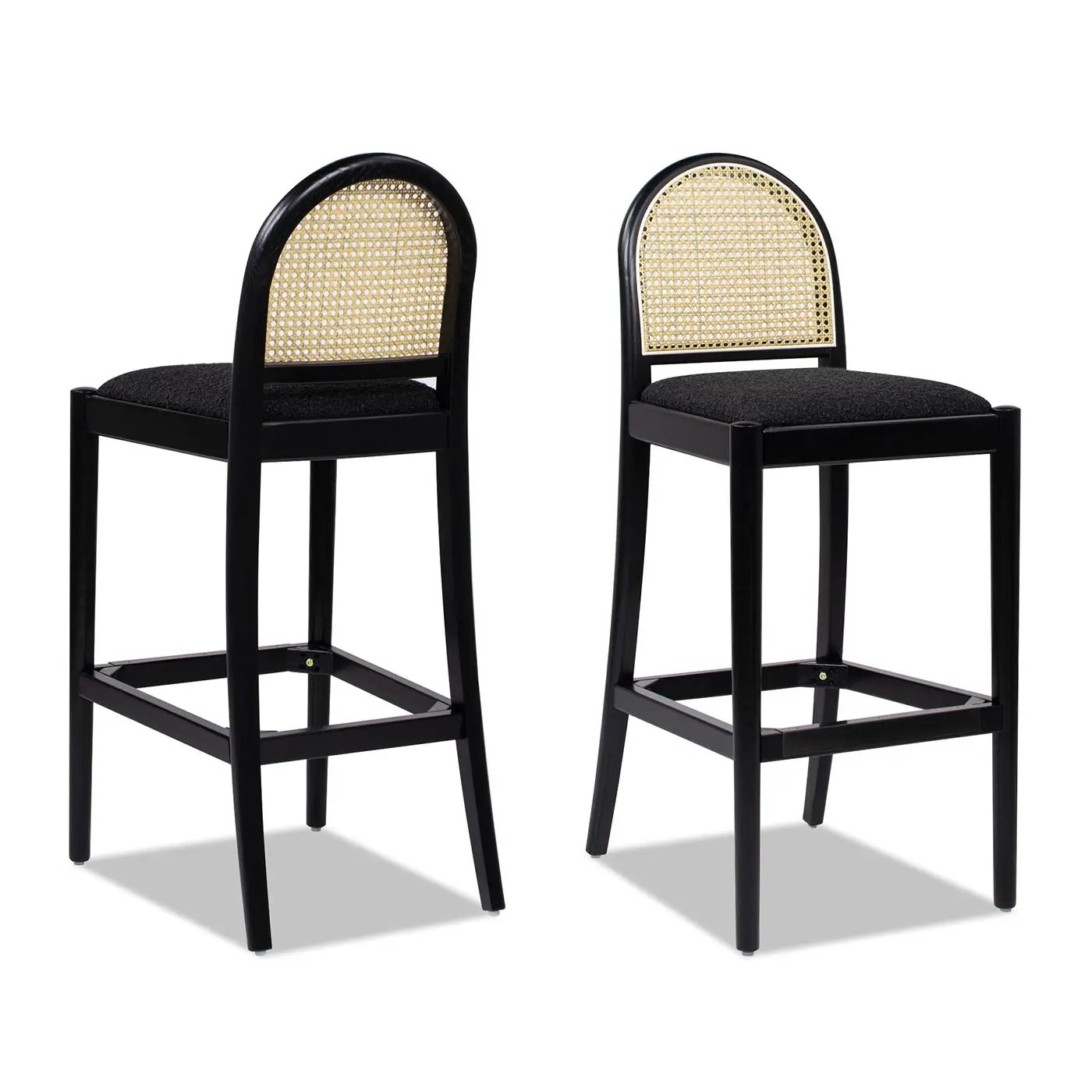 Panama - Curved Back Cane Bar Stool (Set of 2) by Unique Piece Furniture