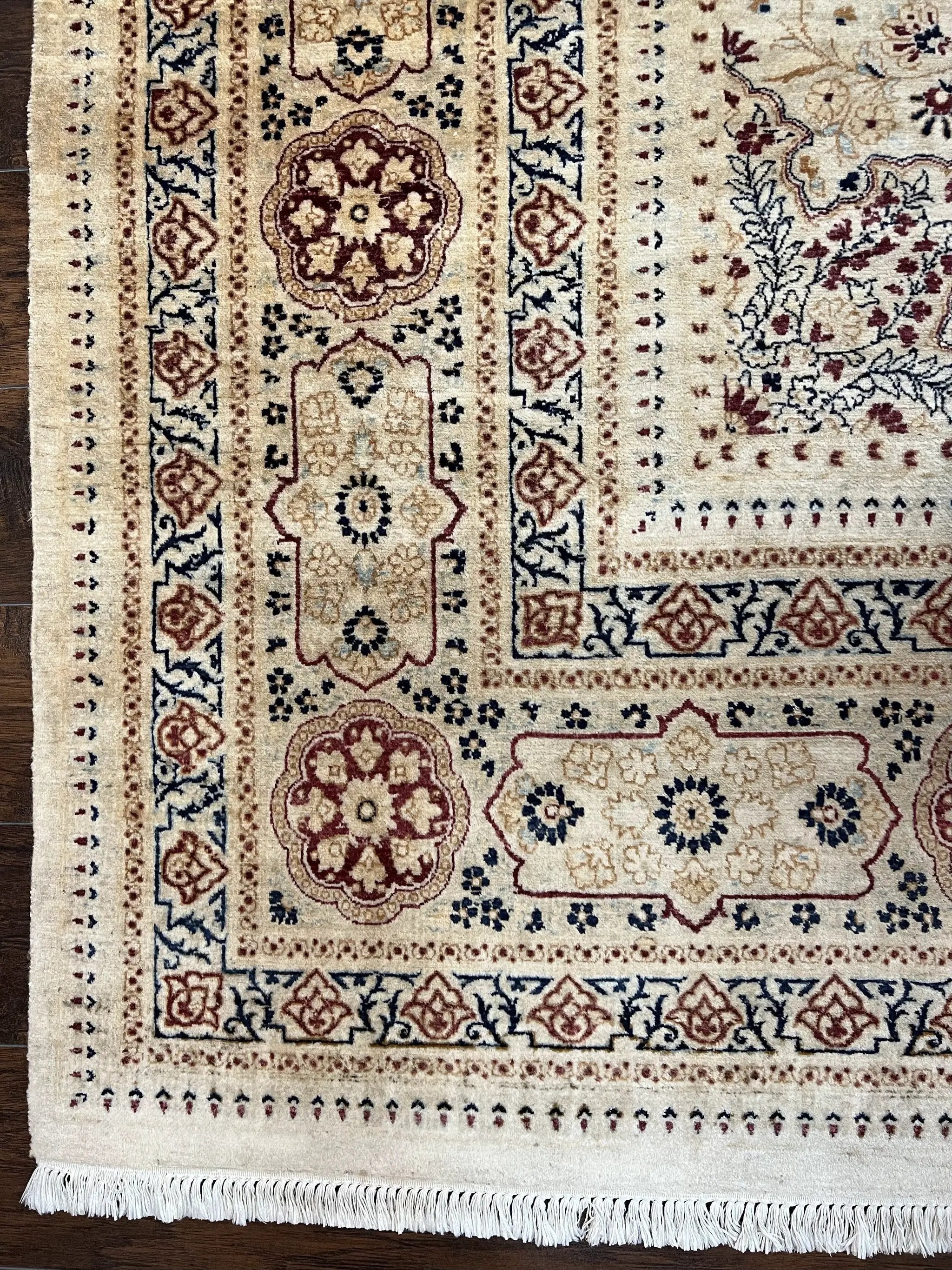 Pak Persian Rug 9x11, Very Fine Hand Knotted Oriental Carpet, Haji Jalili Design, Ivory/Cream, Wool Handmade Room Sized Rug 9 x 11 ft, Nice by Jewel Rugs