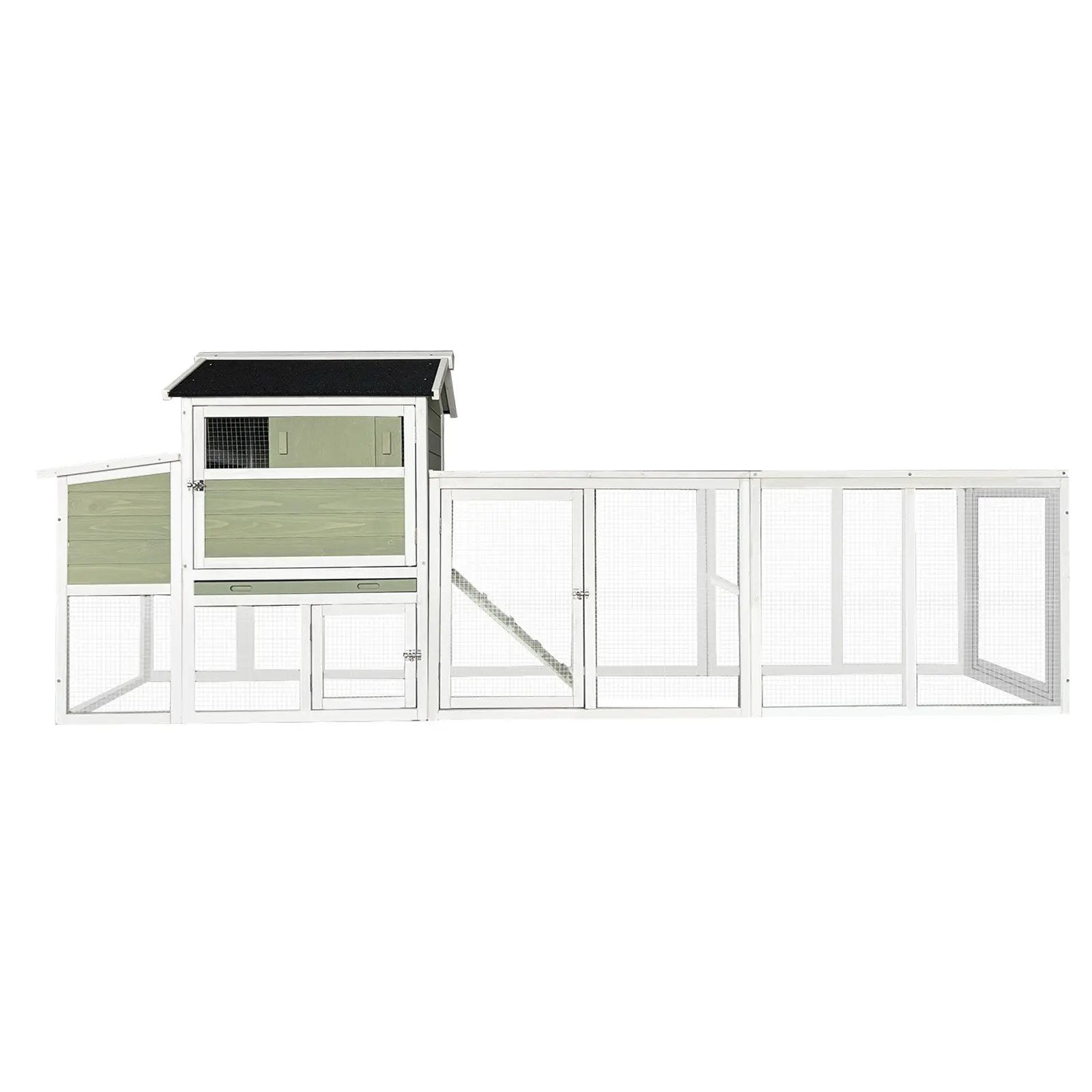 Wooden Chicken Coop, Large Outdoor Hen House with Run and Nesting Box by HouseOfZazla