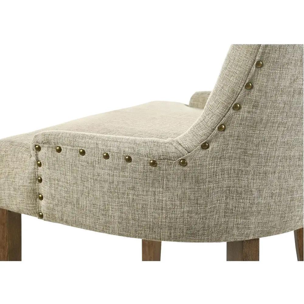 Yotam - Side Chair (Set of 2) - Beige Fabric & Salvaged Oak by Unique Piece Furniture
