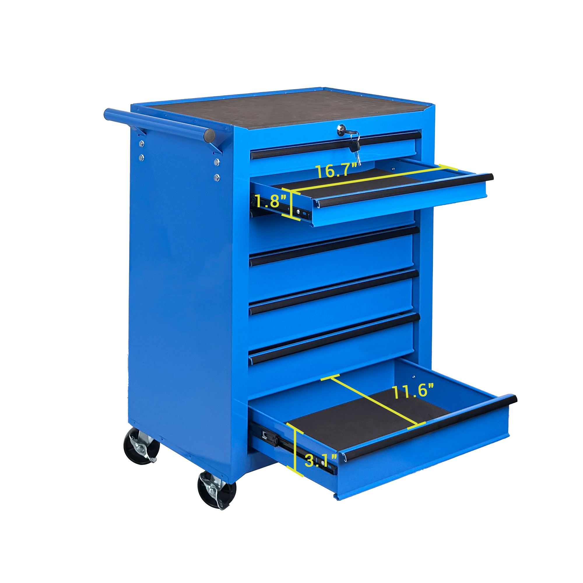 Rolling Metal Tool Chest with 7 Drawers, 20" Steel Cabinet by HouseOfZazla