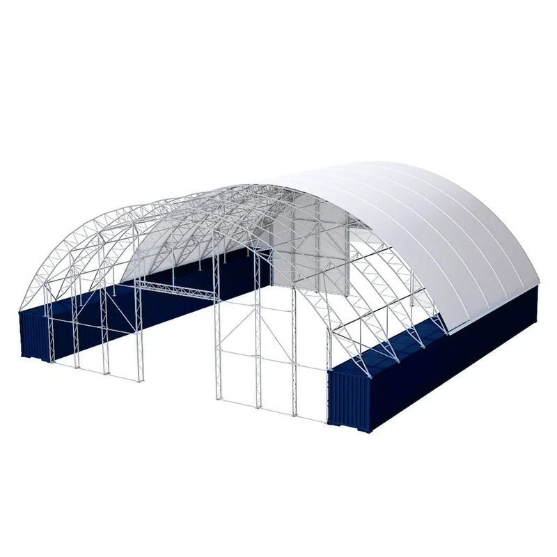 80'x80'x25' Double Truss Container Canopy Shelter– Reinforced Series by Chery Industrial