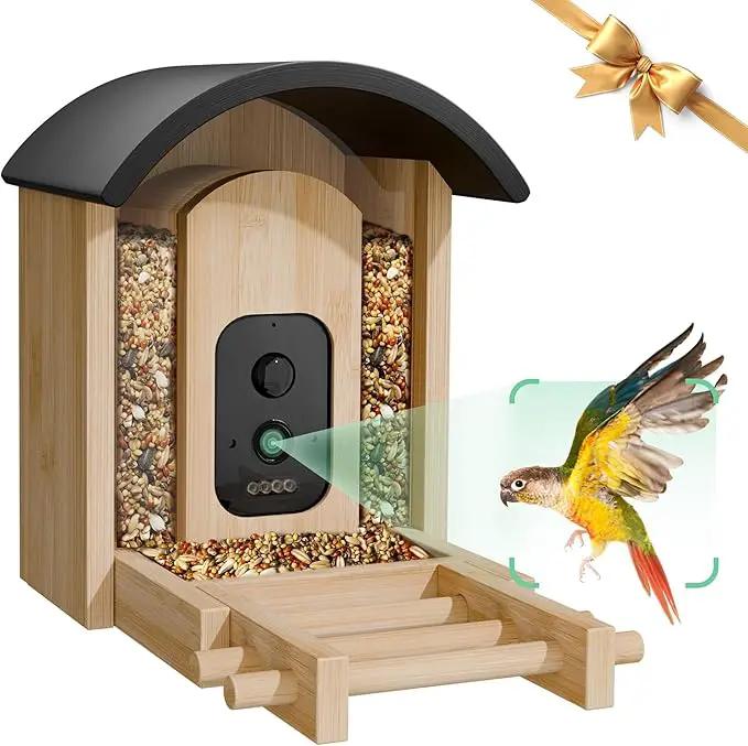 Bird Feeder with Camera, Smart Wild Bird Feeder for Outdoors with AI Identify, Solar Bird Feeder Watching Camera Auto Capture Birds & Real-time Notifications, Gifts for Birdlover (Arch) by GreenHaven Gardens