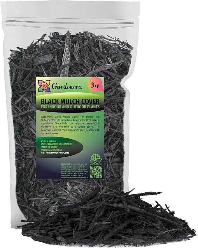 Black Mulch - Create a Striking and Eye-Catching Garden Design - 3 QUARTS by GreenHaven Gardens