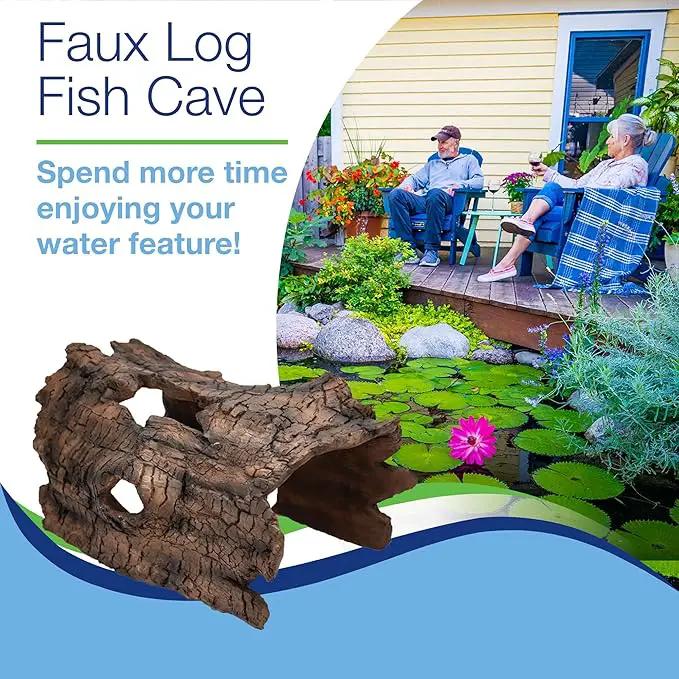 Aquascape 78324 Koi Predator Control Faux Log Fish Cave, Brown by GreenHaven Gardens