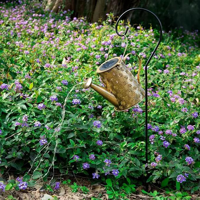 Garden Decor Solar Lights Outdoor Large Hanging Waterproof Watering Can Landscape Lights Outside Decorations for Yard Front Porch Patio Backyard Gardening Gift for Mom Grandma Women Birthday by GreenHaven Gardens