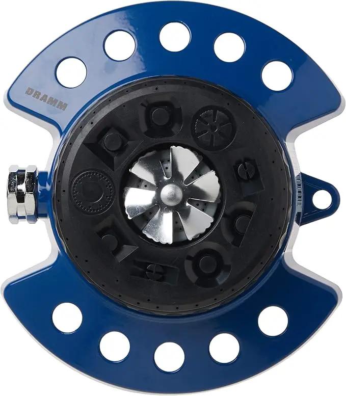 Dramm 15025 ColorStorm 9-Pattern Turret Sprinkler with Heavy-Duty Metal Base, Blue by GreenHaven Gardens