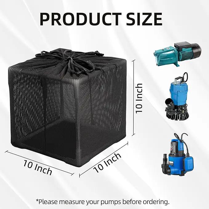 Fineday Pond Filter, Anti-Clogging Cube Outdoor Mesh Water Pump Barrier Bag Box Basket (10" x 2 Pack) by GreenHaven Gardens