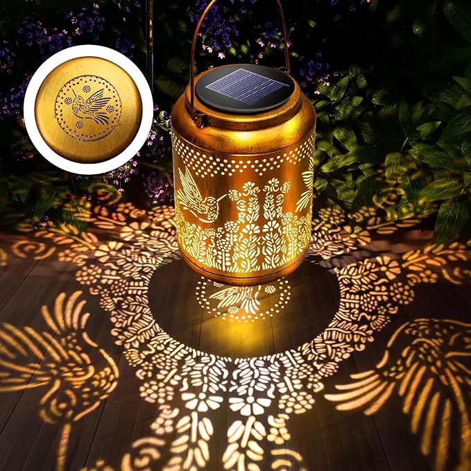 Hyrion Hummingbird Solar Lanterns Outdoor Waterproof Metal Hanging Lights, Garden Decor Gifts for Women, Mom, Grandma Solar Decorations for Yard, Patio, Backyard, Porch, Lawn, Tabletop, Walkway by GreenHaven Gardens