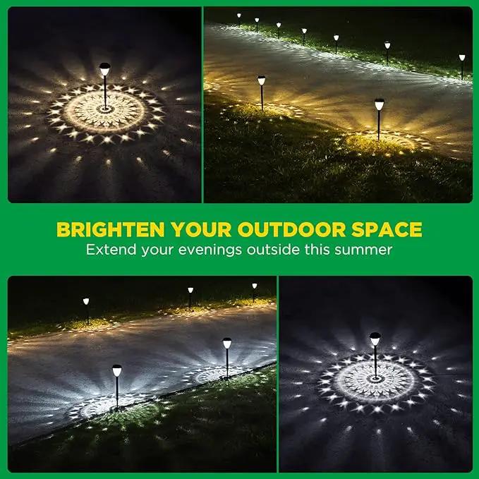 Super Bright Solar Lights, Waterproof 10 Pack, Dusk to Dawn Up to 12 Hrs Solar Powered Outdoor Pathway Garden Lights Auto On/Off, LED Landscape Lighting Decorative for Walkway Patio Yard by GreenHaven Gardens