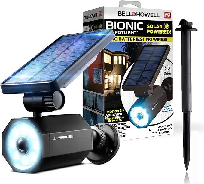 Bell+Howell Bionic Spotlight Motion Solar Spot Lights Outdoor Waterproof, Landscape Light, Outdoor Solar Yard Lighting Weather Resistant, Super Bright LED Lights, for Garden, Lawn As Seen On TV by GreenHaven Gardens
