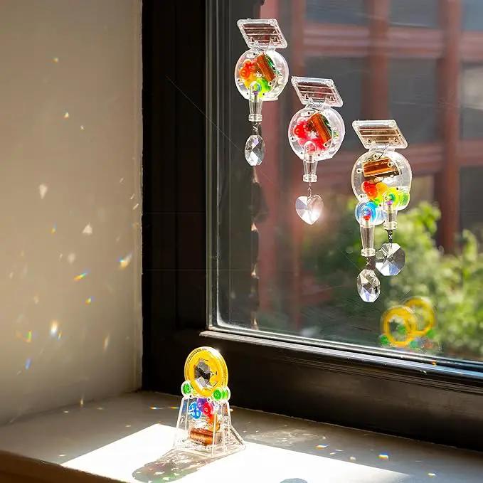 Kikkerland Solar Powered Rainbow Maker – Prism Suncatcher, Fun Home Window Decor – Unique Gift for Christmas & Birthdays – Double Crystal by GreenHaven Gardens