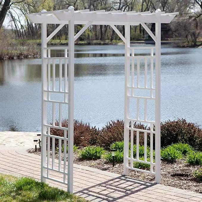 Dura-Trel Outdoor Garden Arch, Wellington Arbor Trellis for Climbing Plants, 72" x 85" by GreenHaven Gardens