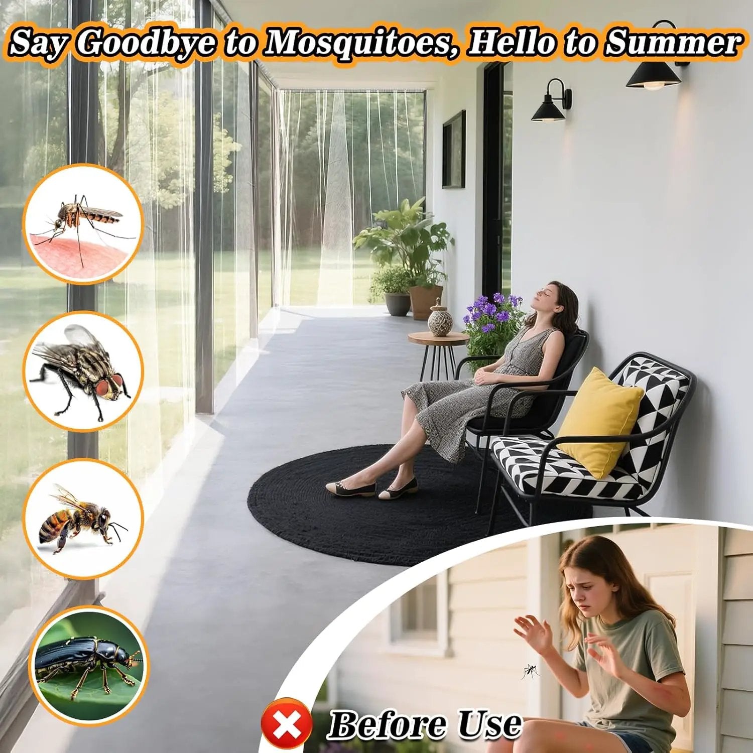 33x10ft Large Mosquito Net, Mesh Netting for Garden Skin and Plants Protection, Patio Bird Bug Screen, White by GreenHaven Gardens