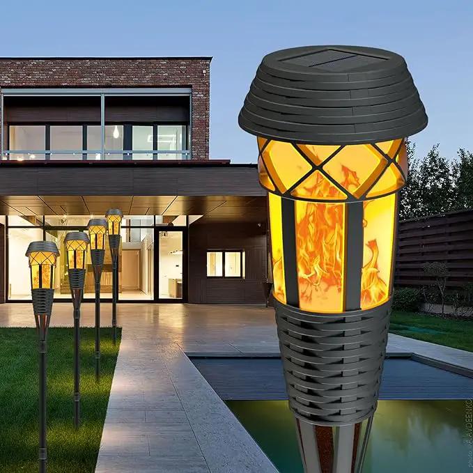 Flickering Flames Torch Light Solar Garden Lights Waterproof Landscape Lighting - 2 Pack by GreenHaven Gardens