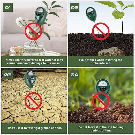 Plant Moisture Meter, Plant Water Meter, Soil Moisture Meter for House Plants for Garden, Lawn, Farm, Indoor & Outdoor Use, No Batteries Required (2 Packs Green) by GreenHaven Gardens