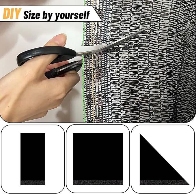 Cool Area 55% 10x20ft Sunblock Shade Cloth Cover Mesh UV Resistant Net for Garden Flower Plant Greenhouse, Black by GreenHaven Gardens