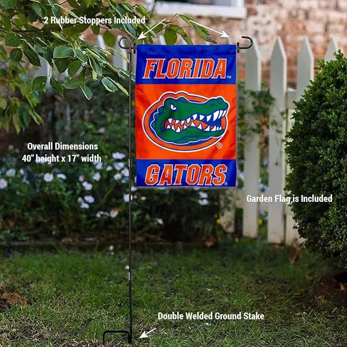 College Flags & Banners Co. Florida Gators Garden Flag with Stand Holder by GreenHaven Gardens