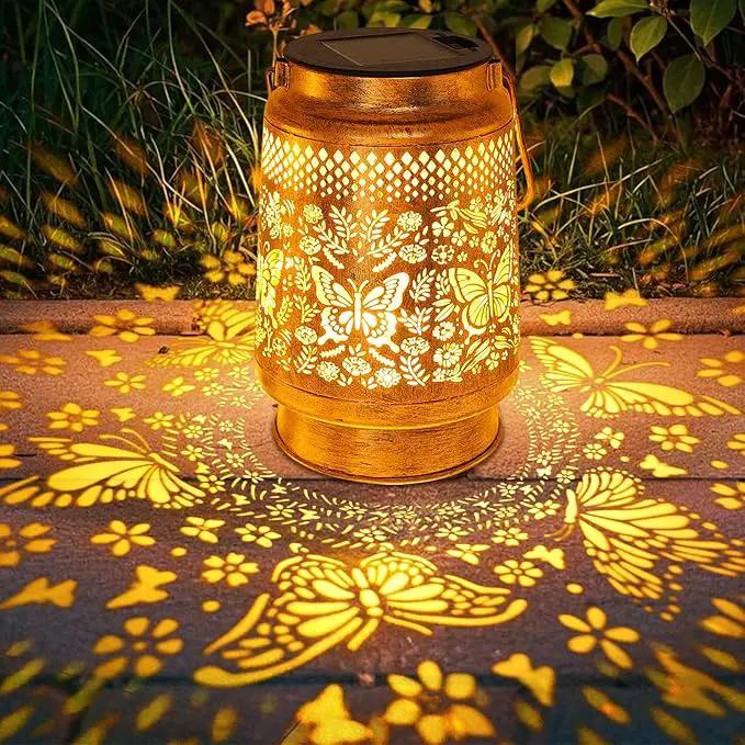 Solar Lanterns Outdoor Garden Decor Butterfly Hanging Lantern Lights, Birthday Gifts for Women Mom Grandma Waterproof Metal Solar Lights LED Decoration with Shepherd Hook for Garden Yard Patio Porch by GreenHaven Gardens