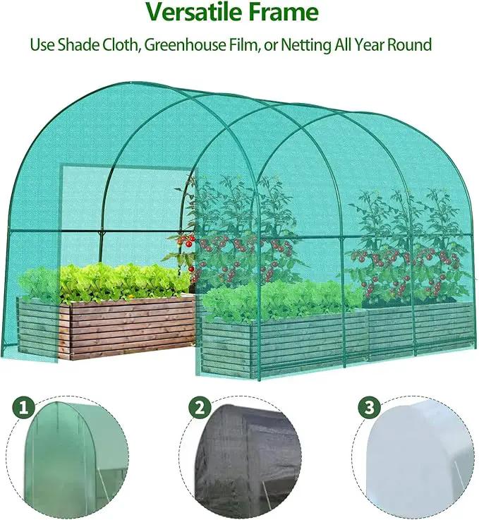 Large Garden Support Arch Frame for Climbing Plants, 9.85 x 7.05 x 7.22 ft Heavy Duty Plant Climbing Arbor Arch, Multi-Purpose Support Frame for Vines, Weddings & Backyard Decoration by GreenHaven Gardens