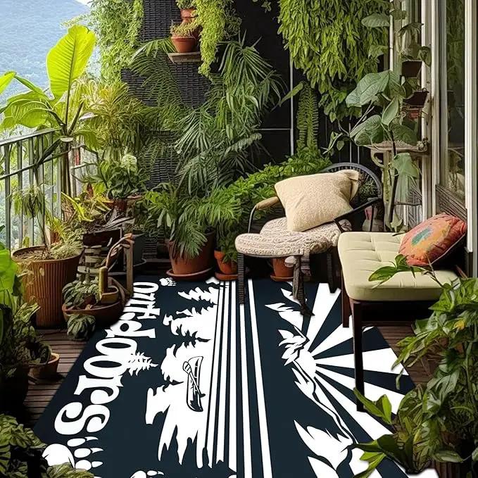 WILDROOTS 5x8 Feet Mountain & Sea Ship Plastic Outdoor Rug, Stain Resistant Waterproof Reversible Outdoor Patio Rug, Fade Resistant Camping Rug by GreenHaven Gardens