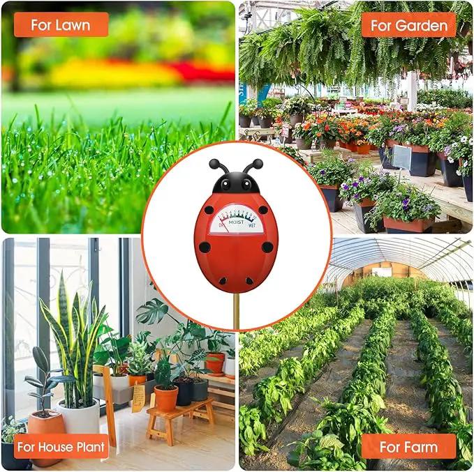 Soil Moisture Meter, Plants Moisture Meter, Gardening Tool Kits for Plant Care, Plant Water Monitor for Garden, Farm, Lawn Indoor & Outdoor Use, No Batteries Required by GreenHaven Gardens
