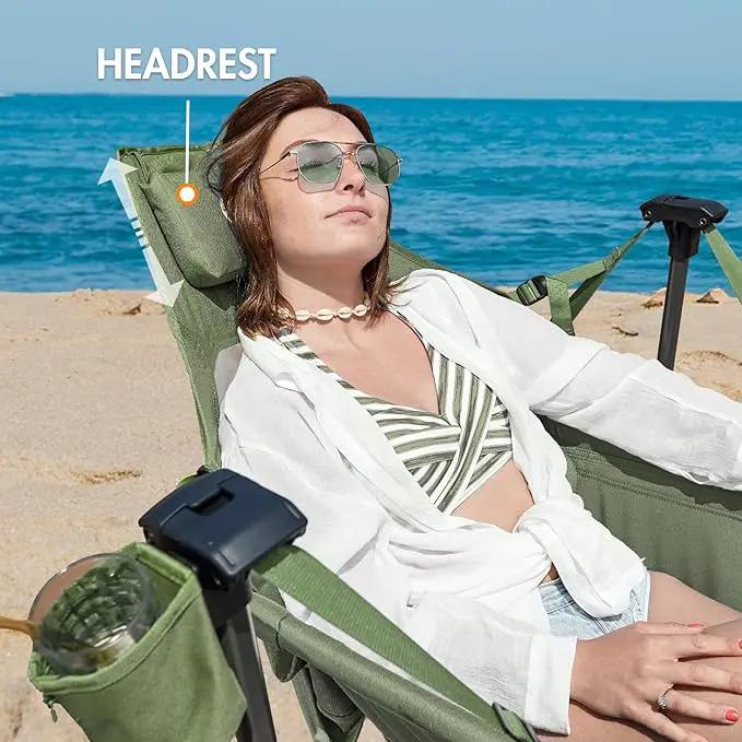 Portal Hammock Camping Chair, Portable Outdoor Swinging Chairs, Rocking Chair for Adults with Adjustable Back and Height for Lawn, Backyard, Patio, Supports 400 lbs, Breathable Mesh High Back, Green by GreenHaven Gardens