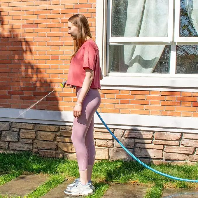 Fevone 35 ft Garden Hose, Heavy Duty Water Hose, Hybrid Polymer, Kink Resistance, Flexible, Durable, Leak Free, Aluminum Fittings, 3/4" GHT, 5/8" ID, 600 Psi, Drinking Water Safe by GreenHaven Gardens