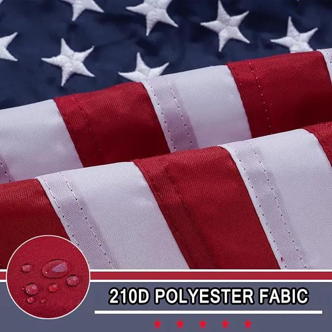 AZCOVER 2 Pack American Flag 12x18 Inch Boat Flag for Outside, 210D USA Small American Flags with Embroidered Stars Sewn Stipes and Brass Grommets for Marine Yacht UTV by GreenHaven Gardens