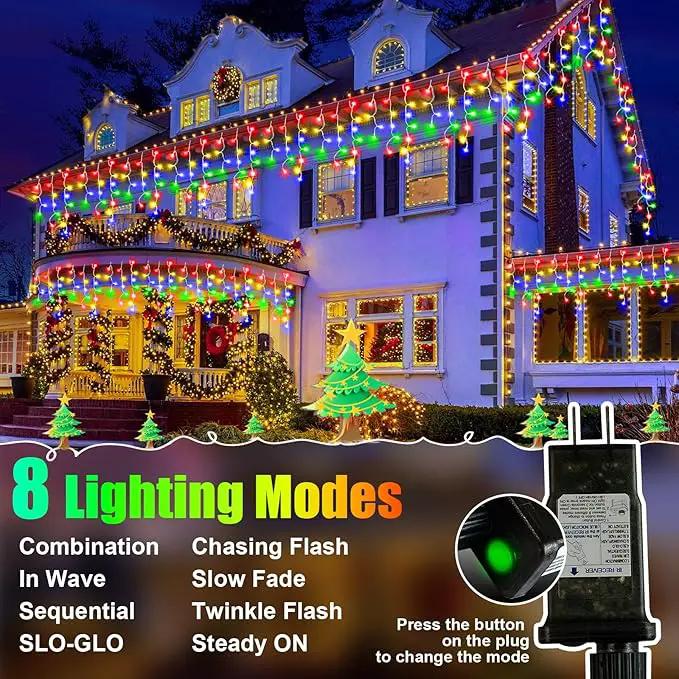 49FT 450LED F8 Upgraded Christmas Lights Decorations - 8 Modes Waterproof Outdoor Fairy String Lights With Memory and Timer - Plug-in for Holiday, Party, Wedding, Home, Roof by GreenHaven Gardens
