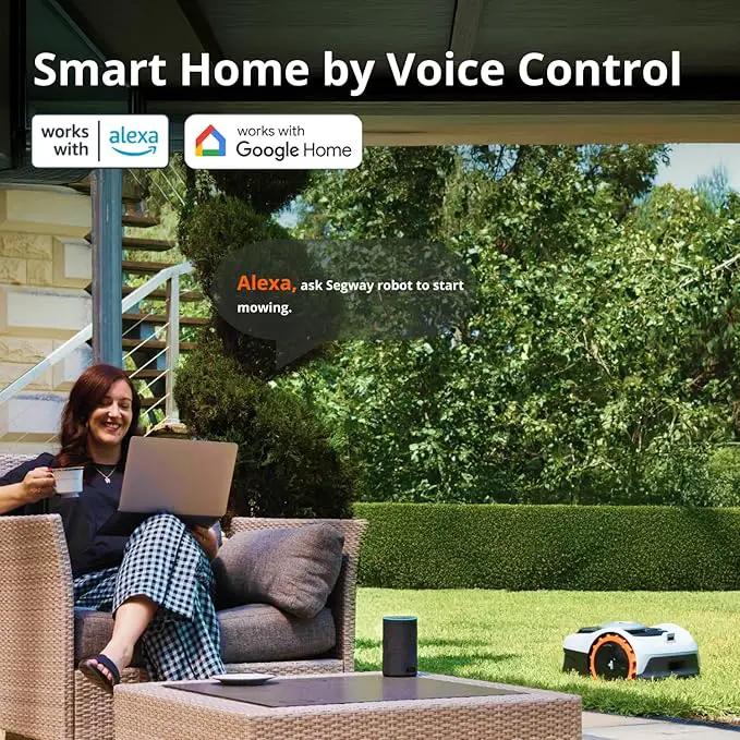 Segway Navimow i105N Robot Lawn Mower Perimeter Wire Free 1/8 Acre RTK+Vision Robotic Lawnmower, AI-Assisted Mapping, Virtual Boundary, APP Control, 58dB(A) Quiet, Multi-Zone Management by GreenHaven Gardens