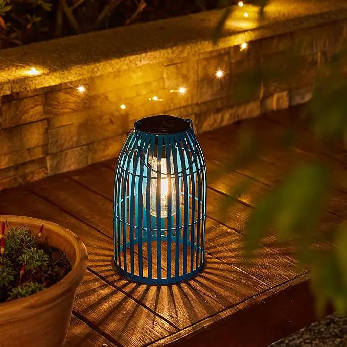 Solar Lantern Outdoor Waterproof Hanging Metal Birdcage Shaped Lantern Decorative Solar Light for Garden Yard Patio Porch by GreenHaven Gardens