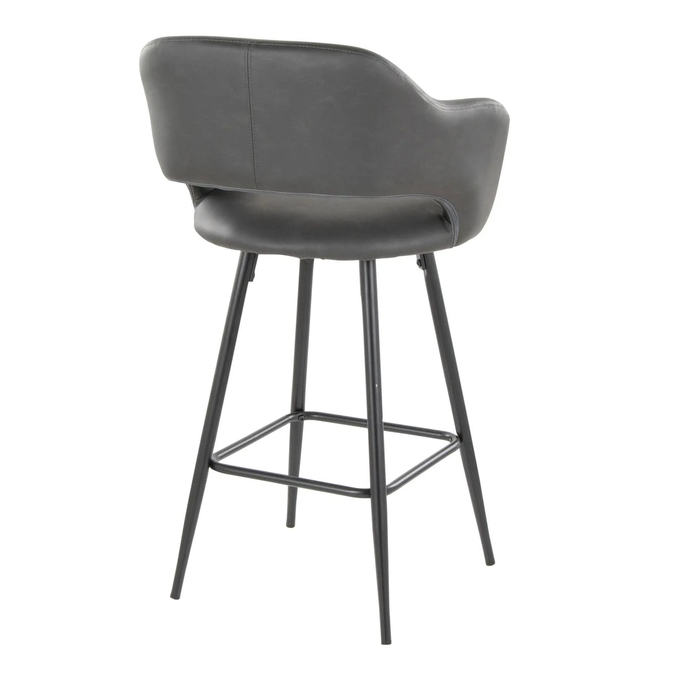 Margarite - Contemporary Fixed Height Counter Stool With Square Footrest (Set of 2) by HouseOfZazla