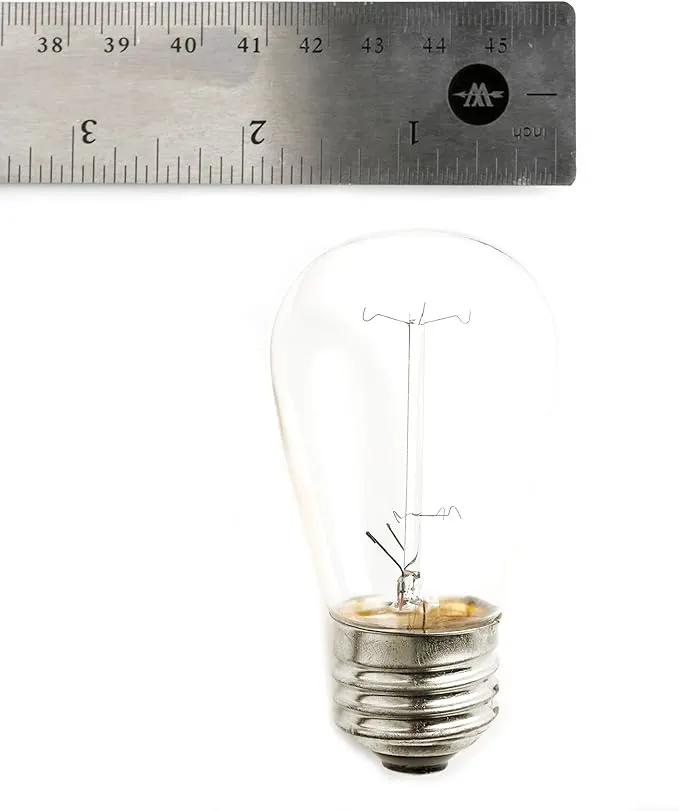 Hometown Evolution, Inc. E26 Outdoor Commercial String Lights with Suspended Socket for Weatherproof Heavy Duty Vintage Outside Lighting (S14 Lantern Edison 11 Watt Bulbs, 24 Foot 12 Socket) by GreenHaven Gardens